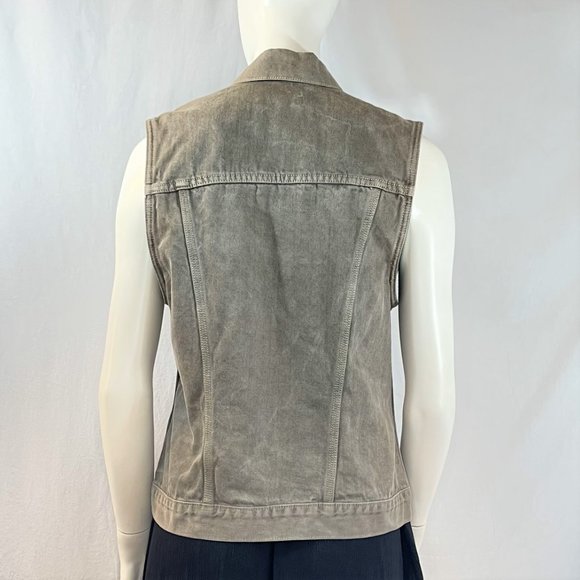 Dun Gilet Gray Denim Vest | All Saints - Picture 4 of 7